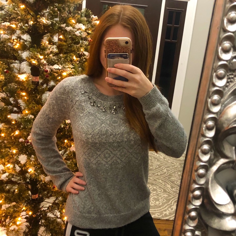 🌻 Jewel Detail Holiday Sweater